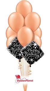 5 out of 5 stars. Fave Colors Rose Gold Birthday Balloon Bouquet 12 Balloons Balloon Delivery By Balloonplanet Com