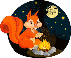 Squirrel Campfire Illustration Of Funny Squirrel Warms His Hands Near A Campfir Aff Illustration Campfire Squir Squirrel Squirrel Funny Anime Artwork