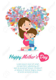 Here's fun way to show a mom how colorful and special she is to you. Beautiful Mother With Kid Card Of Happy Mothers Day Vector Royalty Free Cliparts Vectors And Stock Illustration Image 78135713