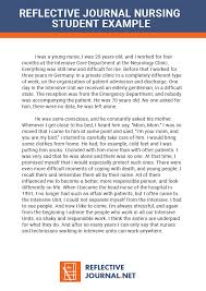 Pin By Example Samples On Example Samples Reflective Journal Reflective Journal Example Nursing Students