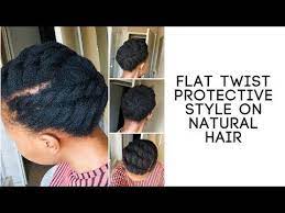 Flat Twist Natural Hair Protective Stlye Youtube Natural Hair Styles Flat Twist Medium Length Hair Styles