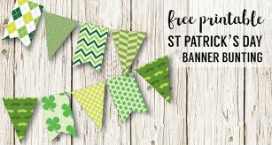Patrick's day has been celebrated by the irish in europe as far back as the ninth and tenth centuries. Diy St Patrick S Day Decorations Printable Banner Paper Trail Design