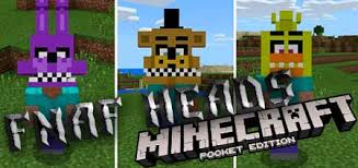 Player , zombie , skeleton , wither skeleton , creeper , and dragon. Fnaf Heads For Minecraft Pocket Edition 1 2