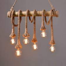 Explore a wide range of the best bulb rope on aliexpress to besides good quality brands, you'll also find plenty of discounts when you shop for bulb rope during. Balcony Cafe Bare Bulb Pendant Light Wood Rope 3 6 Lights Rustic Stylish Beige Hanging Light Takeluckhome Com