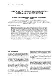 We did not find results for: Pdf Review On The Various Ash From Palm Oil Waste As Geopolymer Material Prof Dr Mohd Mustafa Al Bakri Abdullah Academia Edu