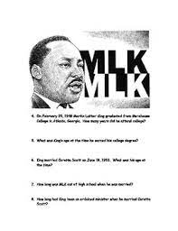Kids take a quiz or webquest on the biography of martin luther king, jr. Mlk Day Facts Trivia By Math Magic Mike Teachers Pay Teachers
