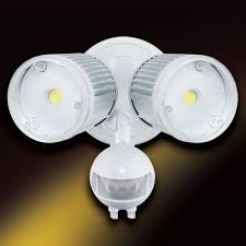 Outdoor High Power Led Security Light Motion Activated Energy Star Rated Twin Head Design Security Lights Motion Sensor Lights Power Led