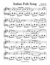 Free Piano Sheet Music Italian Folk Song Tchaikovsky Piano Sheet Music Free Piano Sheet Music Guitar Chords For Songs