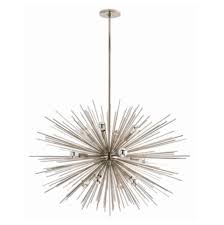 Starburst Chandelier Large Polished Nickel Pulp Design Studios