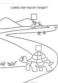 Uzak Yakin Kavrami Okul Oncesi Okul Boyama Sayfalari