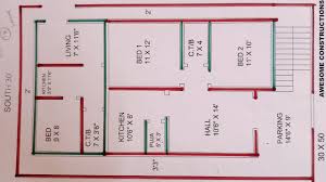 Square feet details total area : 1500 Square Feet North West House Plan Map Naksha Youtube
