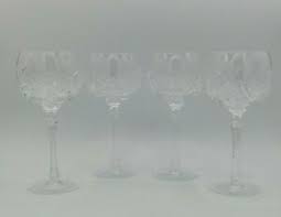 Vintage avon etched hummingbird lead crystal clear and frosted wine glass. Wine Glass Etched Vintage Original Waterford Glassware For Sale Ebay