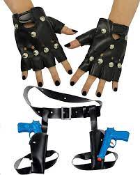 Adult Lara Croft Tomb Raider Gloves & Twin Gun Holster Set Fancy Dress  Costume | eBay