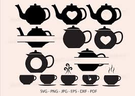 Download Teapot Bundle Svg Teacups Monogram Graphic By Redcreations Creative Fabrica