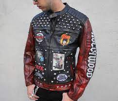 Fsla Hollywood Or Bust One Of A Kind Leather Rock N Roll Studded Battle Jacket Battle Jacket Rock N Roll Hollywood Or Bust