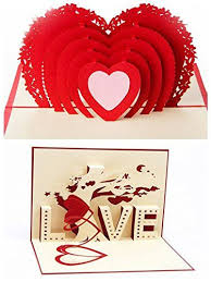 Start with a simple card and fold it in half. Cards Stationery Love Heart 3d Pop Up Greeting Handmade Kirigami Card Wedding Anniversary Home Furniture Diy