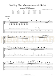 Please note that you need to have the guitar pro software before you can start using these. Nothing Else Matters Acoustic Solo Sheet Music Tabs Nbn Guitar