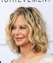 Meg Ryan Medium Wavy Light Blonde Bob Haircut