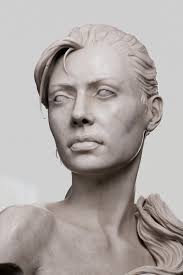 Minimalist vibrant human head sculptures with empty space