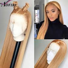 Beautiful woman with creative hair coloring. 27 Colored Human Hair Wigs For Women Straight Lace Front Wigs Blonde Wigs Blonde Lace Front Human Hair Wigs For Black W Shopee Philippines