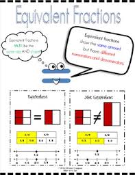 Equivalent Fraction Anchor Chart Worksheets Teaching