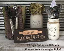 Rustic Kitchen Utensil Holder Mason Jar Decor Farmhouse Etsy Decorated Jars Shelf Decor Mason Jar Decorations