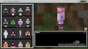 Matt's work means you only need to have the png image and his online tool will create the json files and package those with your image into the mcpack file. My Hero Academia Skin Pack For Minecraft Pe