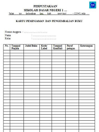 Keterangan kartu buku kartu buku adalah kertas kecil dengan ukuran 12,5 cm x 7,5 cm yang diletakkan dibagian sampul belakang buku yakni pada kantong buku. Contoh Kartu Peminjaman Dan Pengembalian Buku Perpustakaan Dokumen Sekolah Dasar