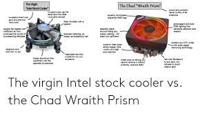 884 stock intel cpu cooler products are offered for sale by suppliers on alibaba.com, of which fans & cooling accounts for 1%, other electronic components there are 85 suppliers who sells stock intel cpu cooler on alibaba.com, mainly located in asia. The Virgin Intel Stock Cooler The Chad Wraith Prism No Regard To Style Ugly Intel Stcker Right In The Middle Would Rather Hide Itself Proud And Powerful Name Worthy Of Its Presence