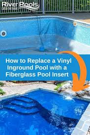 A pool liner is the only form of waterproofing that a vinyl pool has. How To Replace A Vinyl Liner Inground Pool With A Fiberglass Pool Insert Vinyl Pool Pool Fiberglass Pools