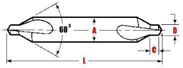 centerdrill dimensions