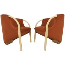 Pair Of 1970s Sculptural Three Legged Lounge Chairs Retro Lounge Chairs Scandinavian Lounge Chair Modern Upholstery