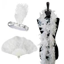 Women ' s roaring 20s flapper момиче costume accessories deluxe 3 pack set  1920s чарлстън jazz gatsby fancy dress feather outfits - Дамски костюми <  Secondnature.shop