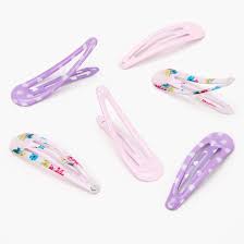 From fun to functional, shop claire's collection of hair clips and claws. Claire S Club Spring Floral Snap Hair Clips Purple 6 Pack Claire S Us