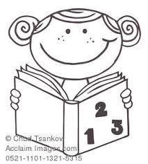 More than 5.000 printable coloring sheets. Clip Art Picture Coloring Page Of A Girl Reading A Book For School Homework Girl Reading Book Coloring Pages Cartoon Clip Art