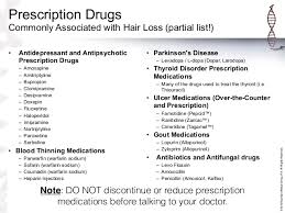 Anticoagulants that can lead to hair loss include warfarin sodium (panwarfarin, sofarin, coumadin) and heparin injections. Medications That Cause Hair Loss Dr Alan Bauman
