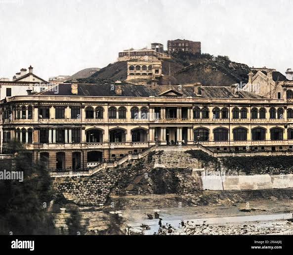 Peak Hotel, Hong Kong, China. Date: circa 1890 Stock Photo - Alamy