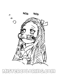 The story follows the journey of kamado tanjirō as he searches for a way to make his little sister nezuko human again after she turns into a demon. Nezuko Kamado Thinking Demon Slayer Coloring For Kids Coloring Pictures For Kids Star Coloring Pages Fall Coloring Pages