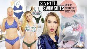 Zaful Swimsuit Try On Haul On Two Body Shapes How Do Different Sizes Fit