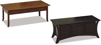 Dining tables, coffee tables, end tables and sofa tables, available in a variety of designs: Amish Woodworking Custom Amish Made Coffee Tables