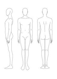 Here's the male human body drawn in front and back views. Sketch Of The Human Body Front Side And Rear View Pattern Of The Human Body For Drawing Clothes You Can Print And Draw Directly On Sketches Stock Vector Adobe Stock