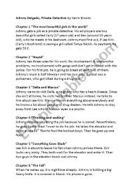 Continue her life or give up. Johnny Delgado Private Detective Book Summary Esl Worksheet By Rufe