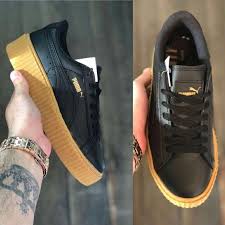 Siyah Renk Taba Taban Puma Fenty Spor Ayakkabi Bay Bayan 89 90 Siyah Renk Taba Taban Puma Fenty Spor Ayakkabi Bay Bayan Ayakkabilar Siyah Siyah Renk