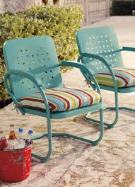 Retro Squares Spring Chair Grandin Road Outdoor Furniture Collections Outdoor Furniture Lawn Furniture