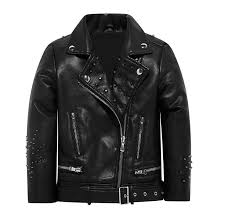 Girls Leather Jacket Kids Boys Motorcycle Outwear Biker Windbreaker Twins Dream Black With Fur Cv1870h9hul Leather Jacket Girl Leather Jacket Leather Jacket Rock