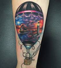 Hot air balloon tattoo september 17, 2017 march 11, 2021 jonvandyck american traditional tattoo , black and grey tattoo , blackwork tattoo , dotwork tattoo , geometric tattoo , neo traditional tattoos , portrait tattoo , realism tattoo , tattoo , uncategorized , watercolor tattoo , winnipeg tattoo It Tattoo Balloon