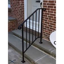Each handrail is designed to fit a wide range of stair dimensions and applications, so no matter your install, our handrails are the perfect fit. Iron X Handrail Picket 2 Brick Or Paver Steps Walmart Com Walmart Com In 2021 Exterior Stair Railing Iron Staircase Railing Outside Stair Railing