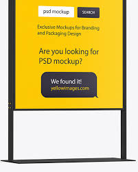 Stand Mockup In Outdoor Advertising Mockups On Yellow Images Object Mockups