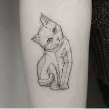 Cat Stencil From South City Market London Kitten Tattoo Line Drawing Tattoos Animal Tattoos