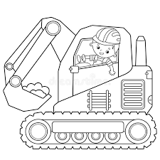 160 bold bossy construction coloring pages free! Coloring Page Outline Of Cartoon Crawler Excavator Construction Vehicles Coloring Book For Kids Stock Vector Illustration Of Drawing Automobile 163908276